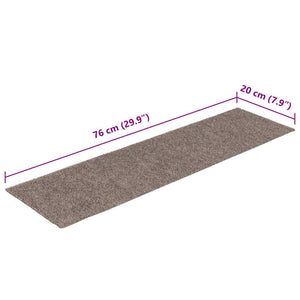 Selbstklebende Stufenmatten Beige 76x20cm, 15er Set