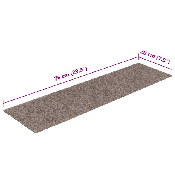 Selbstklebende Stufenmatten Beige 76x20cm, 15er Set