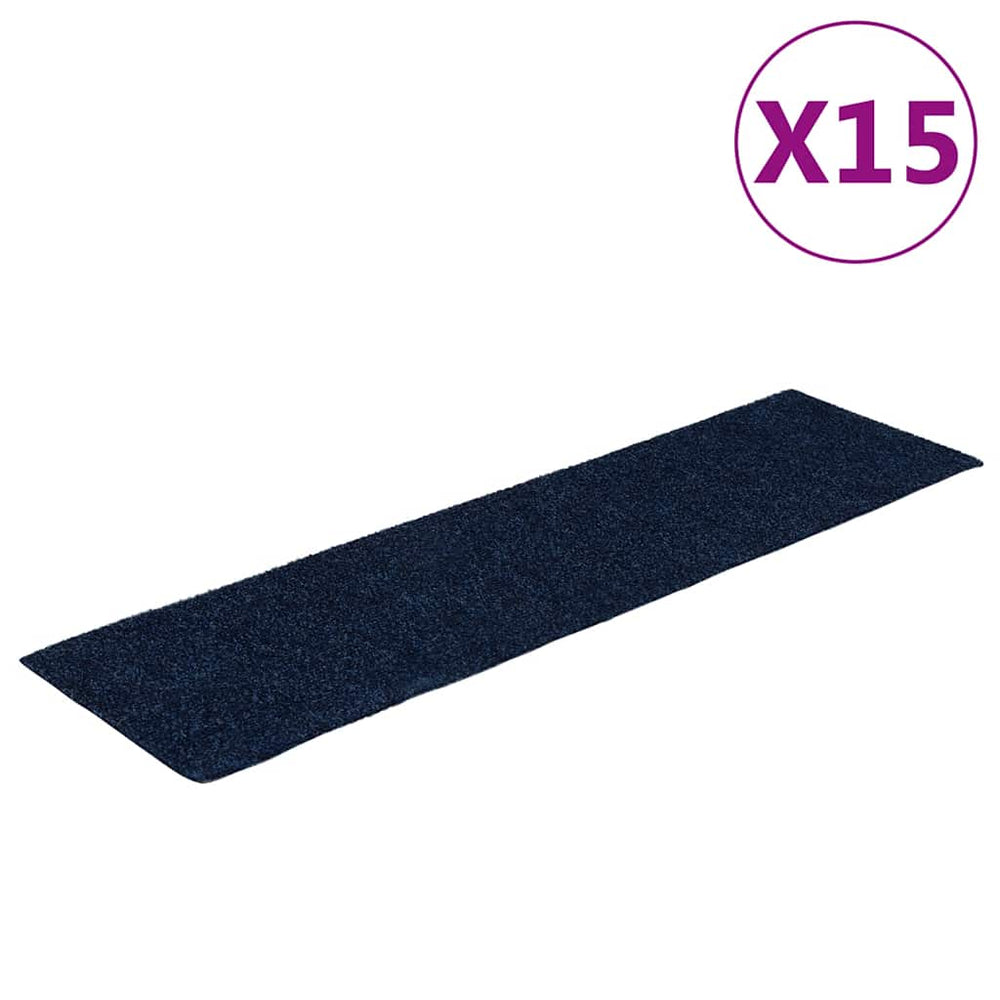 Marineblaue Stufenmatten Selbstklebend 76x20 cm, 15 Stk