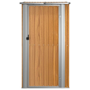 Gartenhaus Braun 118,5x97x209,5 cm Verzinkter Stahl