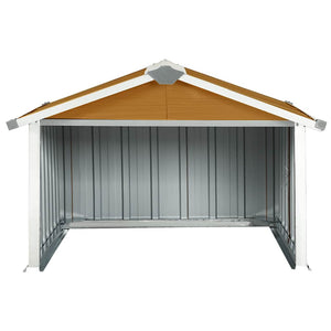 Rasenmäher Garage 92x97x63 cm Verzinkter Stahl Braun