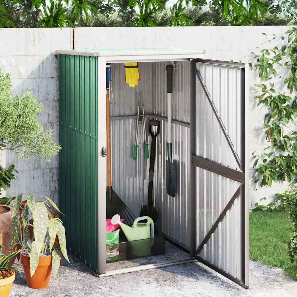 vidaXL Abri de jardin vert 88x89x161 cm en acier galvanisé