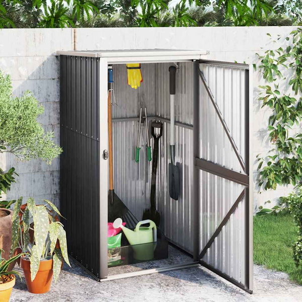 vidaXL Abri de jardin anthracite 88x89x161 cm en acier galvanisé