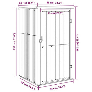 vidaXL Abri de jardin anthracite 88x89x161 cm en acier galvanisé