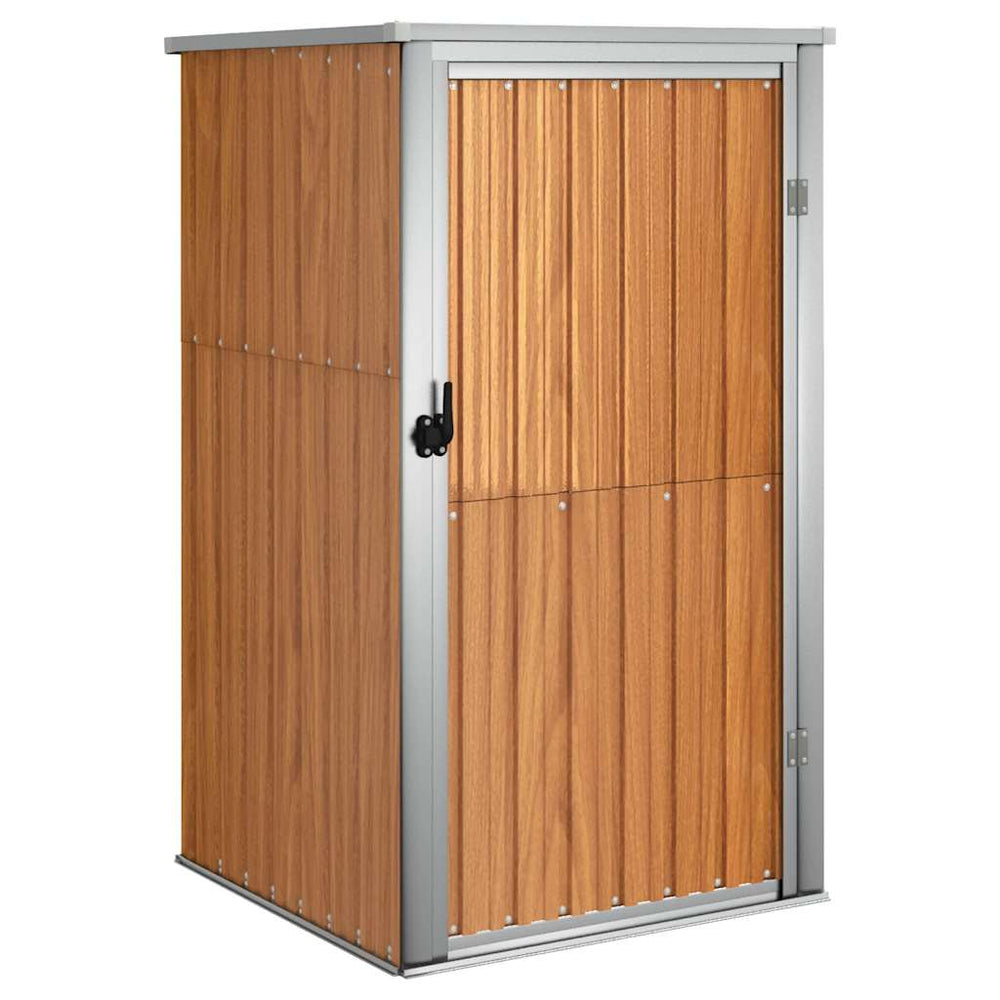 vidaXL Abri de jardin marron 88x89x161 cm en acier galvanisé
