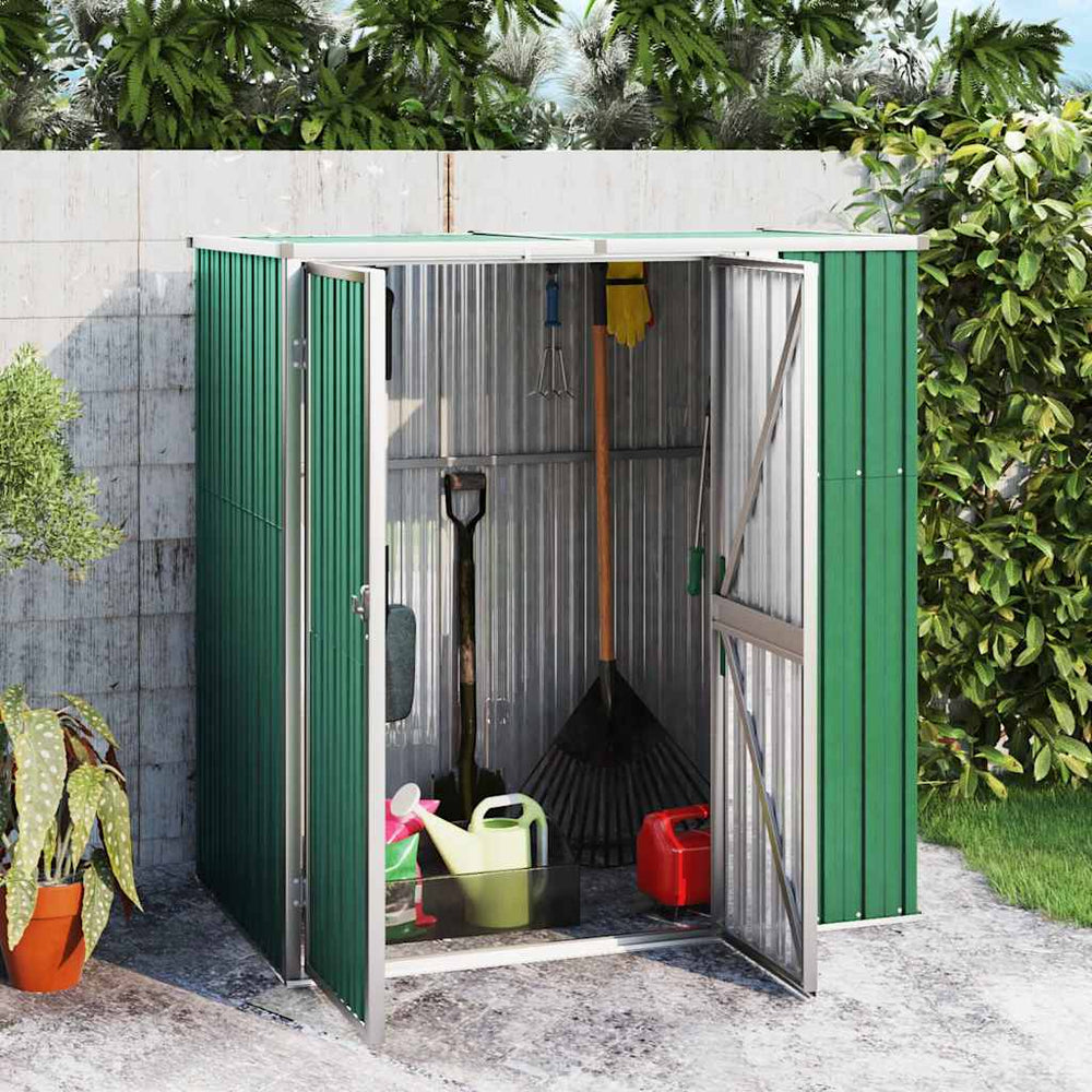 vidaXL Abri de jardin vert 161x89x161 cm en acier galvanisé