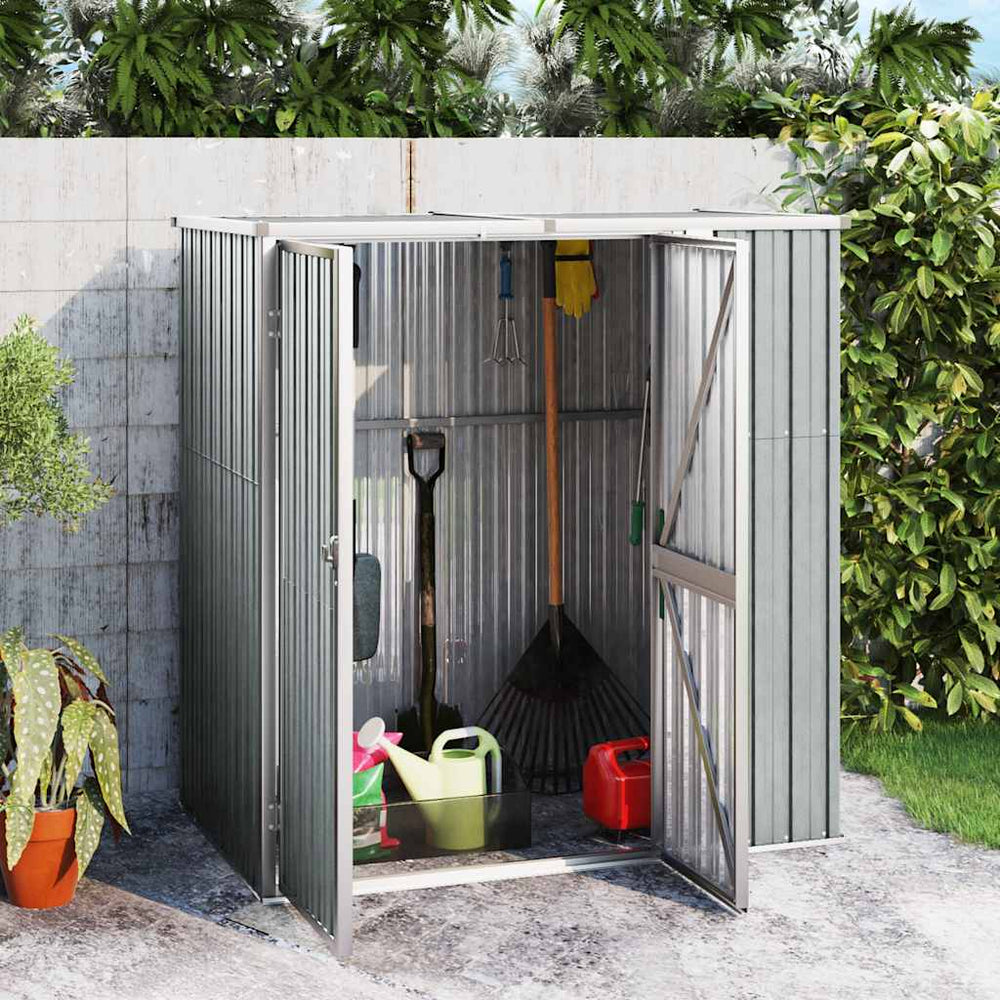 vidaXL Abri de jardin Gris 161x89x161 cm Acier galvanisé