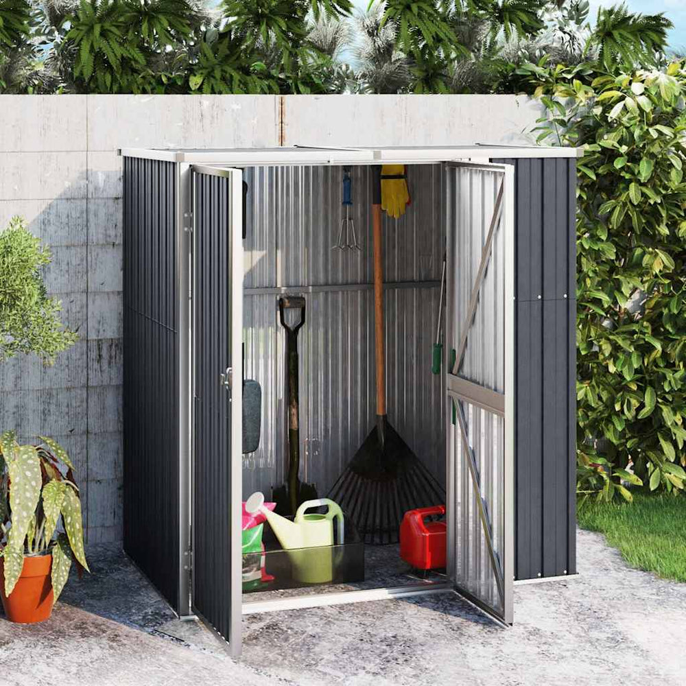 vidaXL Abri de jardin anthracite 161x89x161 cm en acier galvanisé