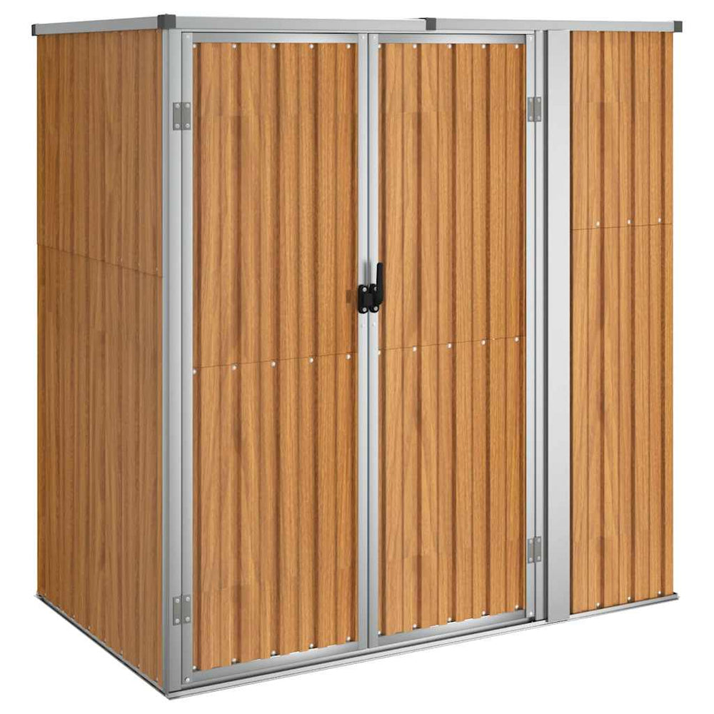 vidaXL Abri de jardin marron 161x89x161 cm Acier galvanisé