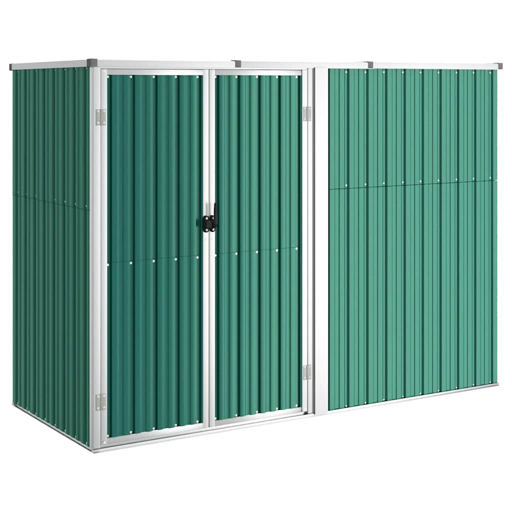 vidaXL Abri de jardin vert 225x89x161 cm en acier galvanisé