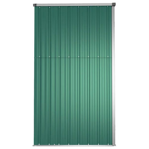 Gerätehaus Grün 225x89x161 cm Verzinkter Stahl