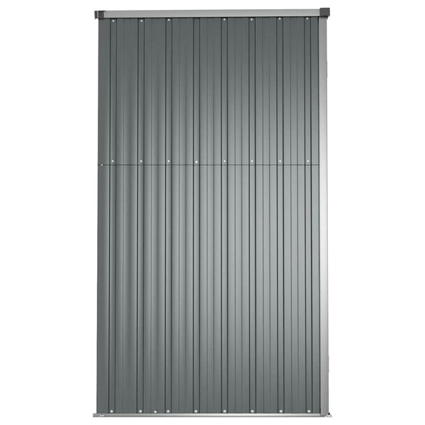 Gerätehaus Grau 225x89x161 cm Verzinkter Stahl