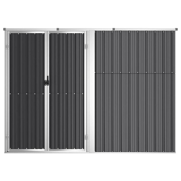 Gerätehaus Anthrazit 225x89x161 cm Verzinkter Stahl