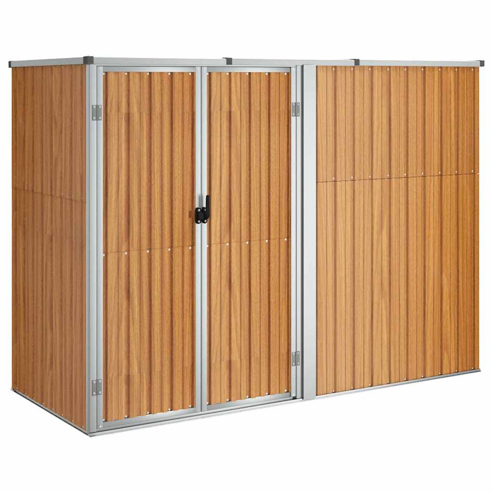 vidaXL Abri de jardin marron 225x89x161 cm Acier galvanisé