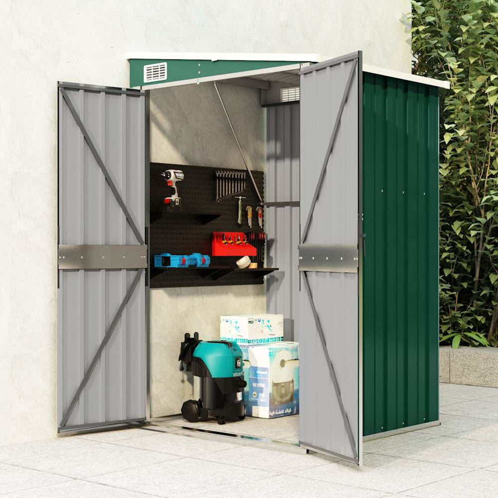 vidaXL Abri de jardin en appentis vert 118x100x178 cm acier galvanisé