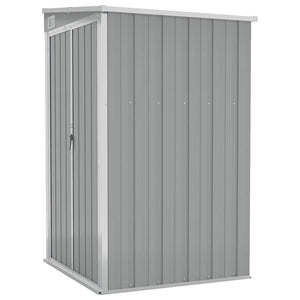 Anbauschuppen Grau 118x100x178 cm Verzinkter Stahl