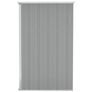 Anbauschuppen Grau 118x100x178 cm Verzinkter Stahl