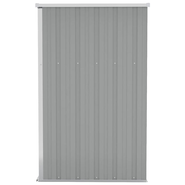 Anbauschuppen Grau 118x100x178 cm Verzinkter Stahl