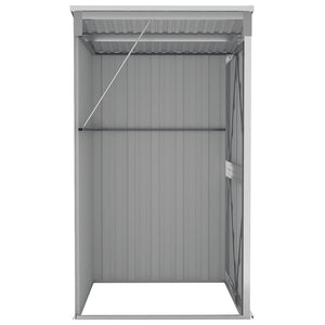 Anbauschuppen Grau 118x100x178 cm Verzinkter Stahl