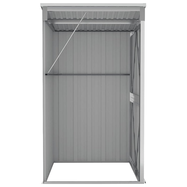 Anbauschuppen Grau 118x100x178 cm Verzinkter Stahl