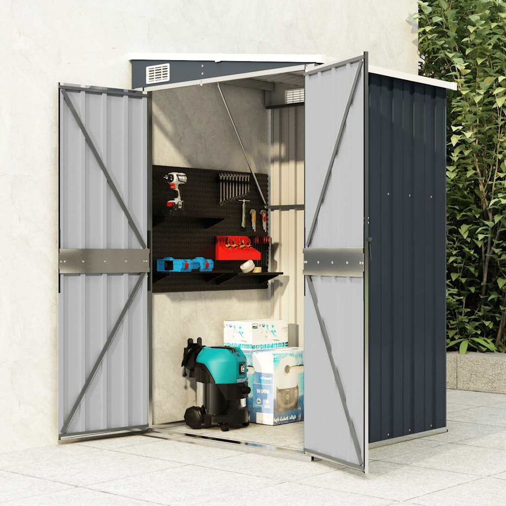 vidaXL Abri de jardin adossé anthracite 118x100x178 cm acier galvanisé
