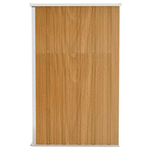 Anbauschuppen Braun 118x100x178 cm Verzinkter Stahl