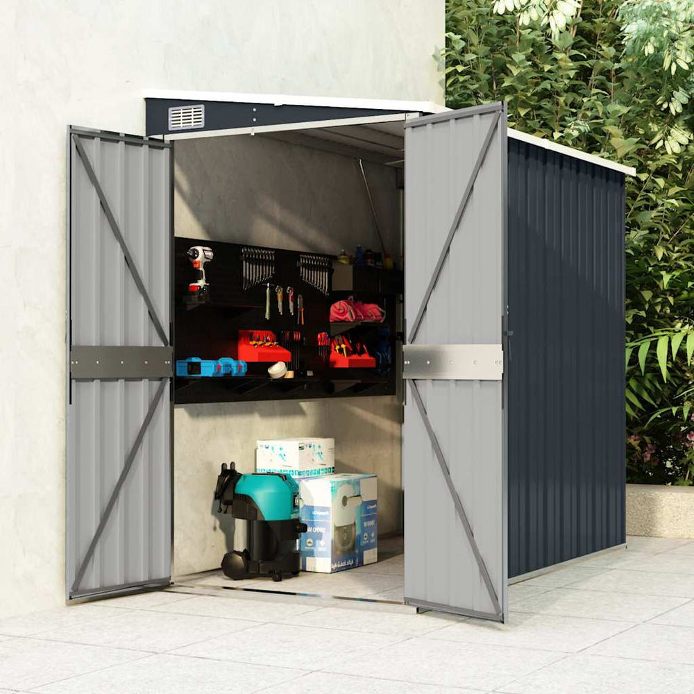 vidaXL Abri de jardin adossé anthracite 118x194x178 cm Acier galvanisé