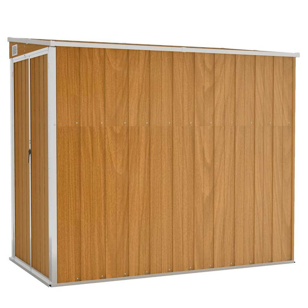 vidaXL Abri de jardin adossé marron 118x194x178 cm Acier galvanisé