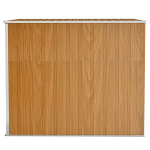 vidaXL Abri de jardin adossé marron 118x194x178 cm Acier galvanisé