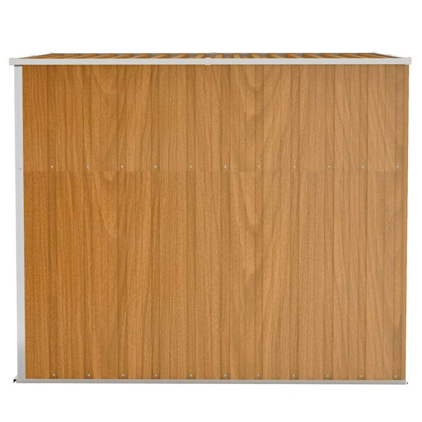 vidaXL Abri de jardin adossé marron 118x194x178 cm Acier galvanisé