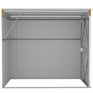 vidaXL Abri de jardin adossé marron 118x194x178 cm Acier galvanisé