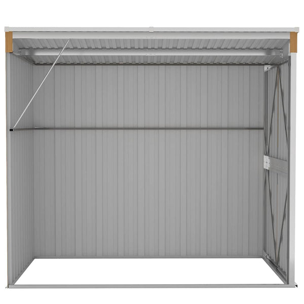 vidaXL Abri de jardin adossé marron 118x194x178 cm Acier galvanisé