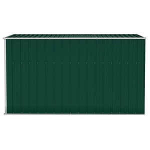 Anbauschuppen Grün 118x288x178 cm Verzinkter Stahl