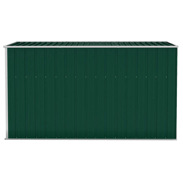 Anbauschuppen Grün 118x288x178 cm Verzinkter Stahl