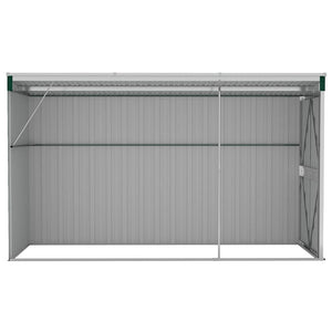 Anbauschuppen Grün 118x288x178 cm Verzinkter Stahl