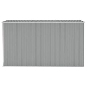 Anbauschuppen Grau 118x288x178 cm Verzinkter Stahl