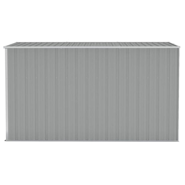 Anbauschuppen Grau 118x288x178 cm Verzinkter Stahl