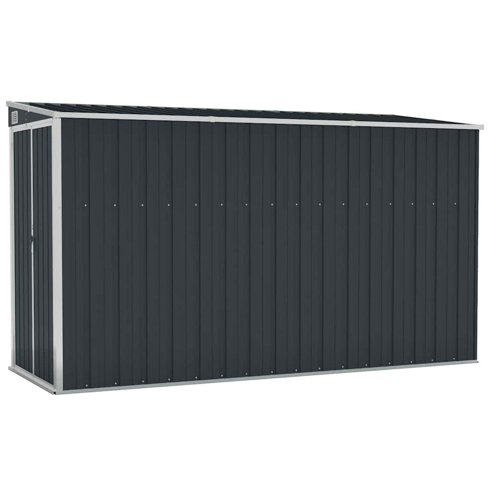 vidaXL Abri de jardin adossé anthracite 118x288x178 cm acier galvanisé