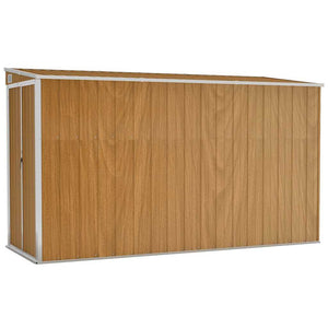 Wandmontiertes Gartenhaus Braun 118 x 288 x 178 cm Verzinkter Stahl