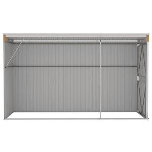 Wandmontiertes Gartenhaus Braun 118 x 288 x 178 cm Verzinkter Stahl