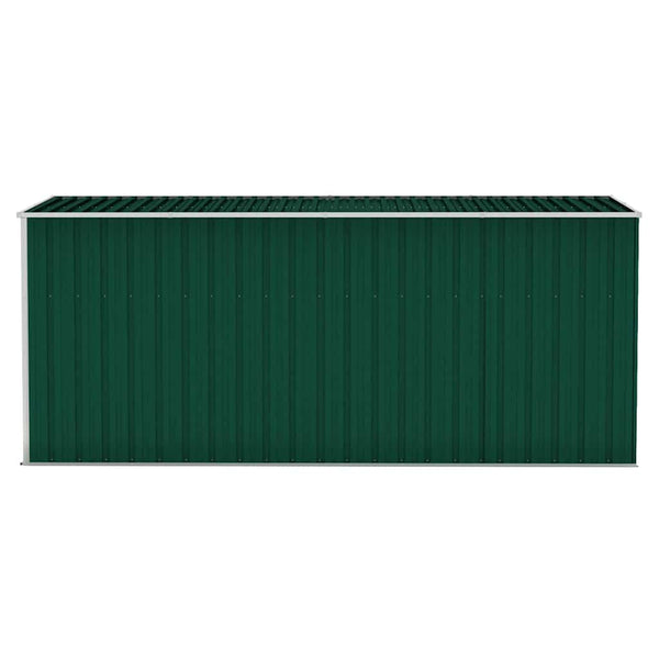 Anbauschuppen Grün 118x382x178 cm Verzinkter Stahl