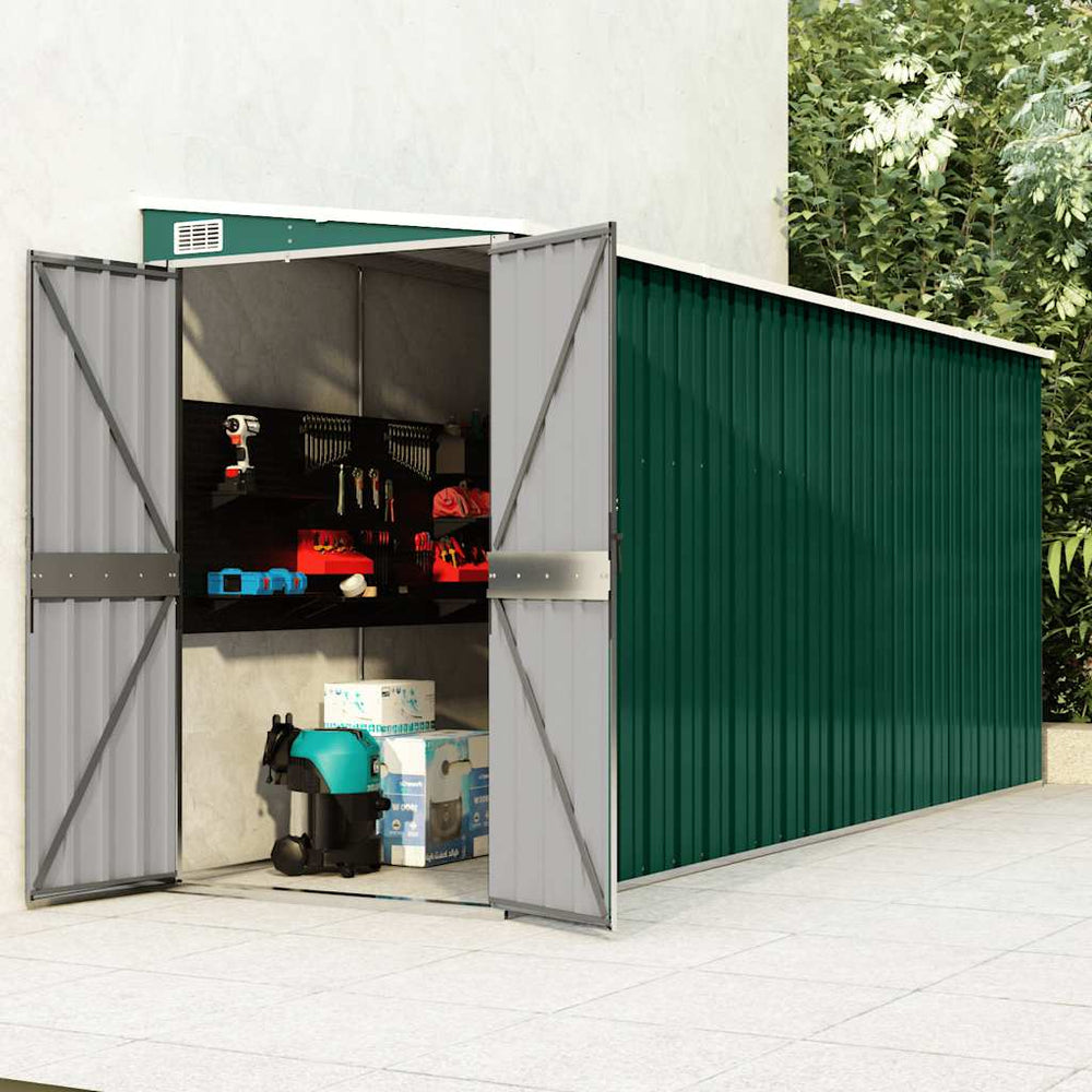vidaXL Abri de jardin Vert 118x382x178 cm Acier galvanisé