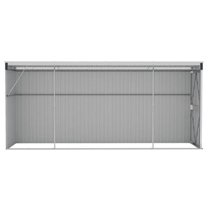 Anbauschuppen Anthrazit 118x382x178 cm Verzinkter Stahl