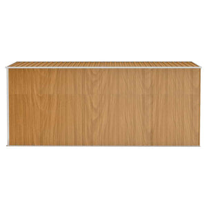 Wandmontiertes Gartenhaus Braun 118 x 382 x 178 cm Verzinkter Stahl