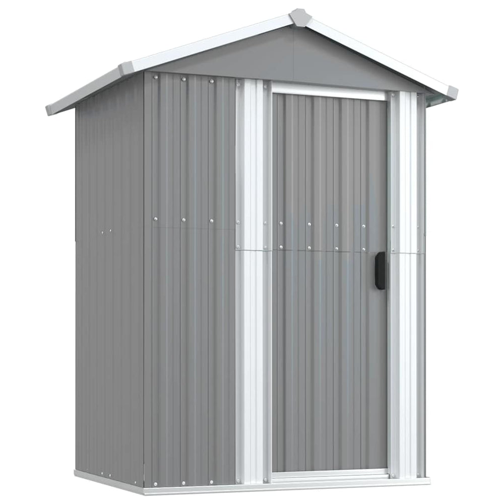 vidaXL Abri de jardin gris 126x97,5x177 cm en acier galvanisé