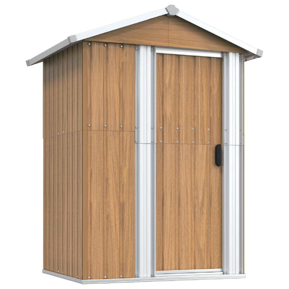vidaXL Abri de jardin marron 126x97,5x177 cm en acier galvanisé