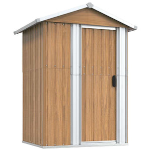 Gartenhaus Braun 126x97,5x177 cm Verzinkter Stahl