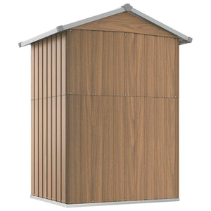 Gartenhaus Braun 126x97,5x177 cm Verzinkter Stahl