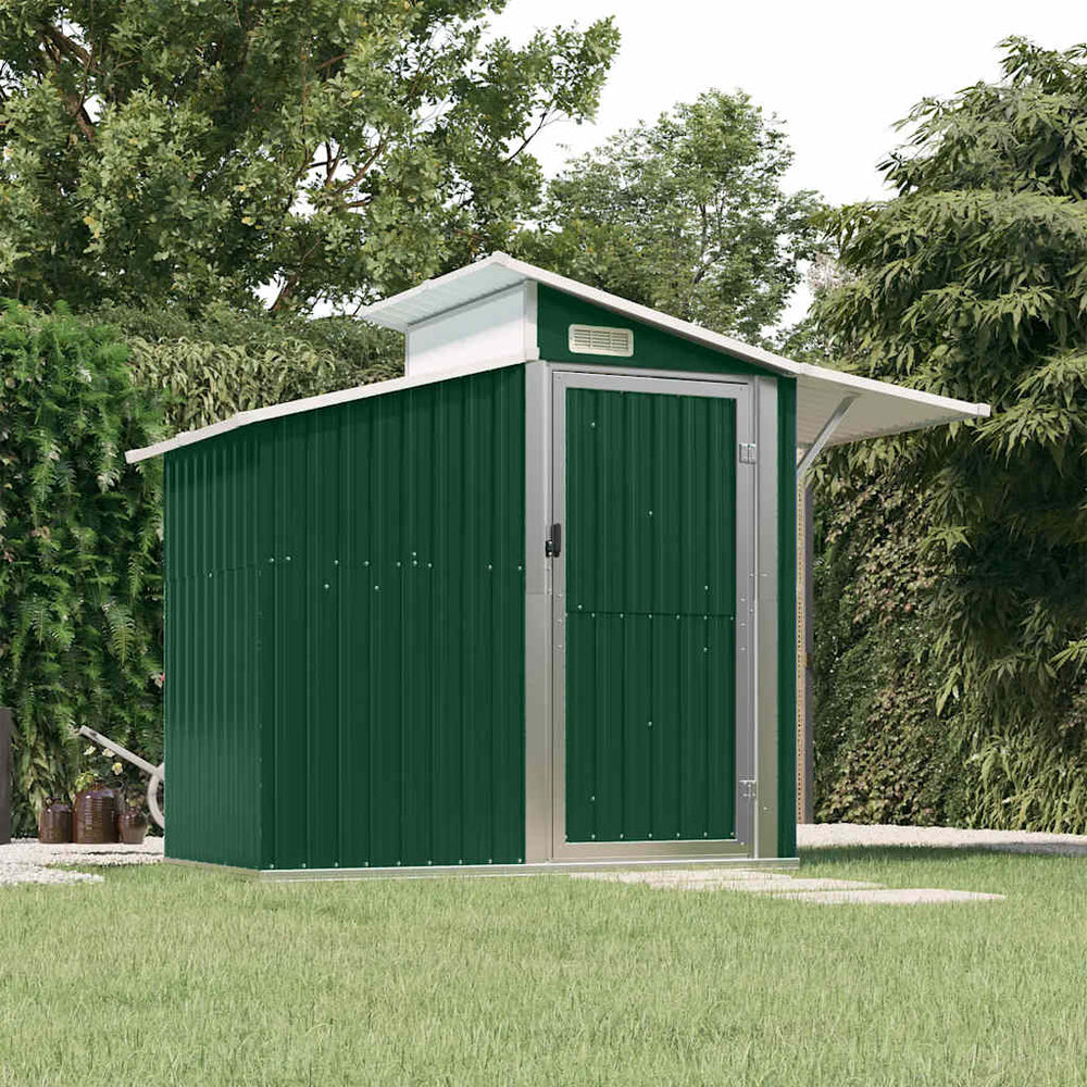 vidaXL Abri de jardin vert 270x130x208,5 cm en acier galvanisé