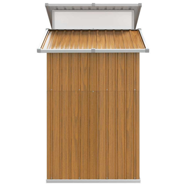 Geräteschuppen Braun 270x130x208,5 cm Verzinkter Stahl